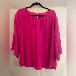 Source Unknown Pink Relaxed 3/4 Sleeve Blouse